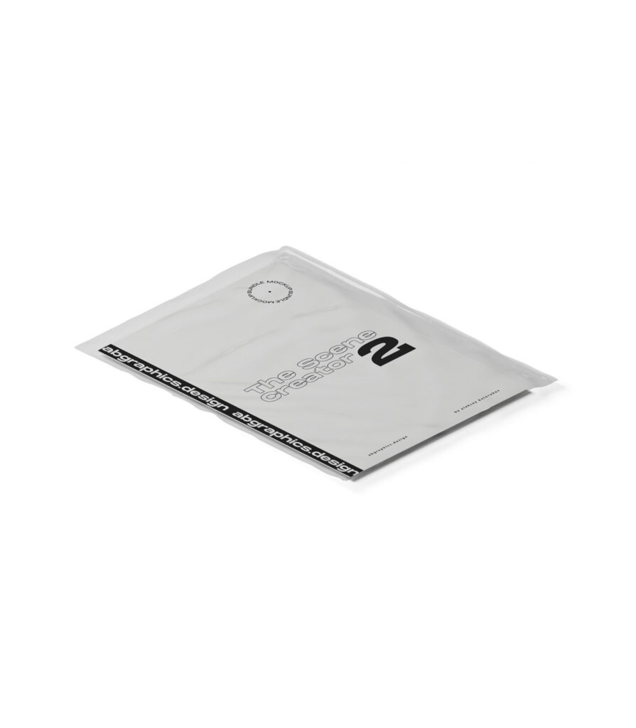 Top Side View of Paper Mockup in Transparent File