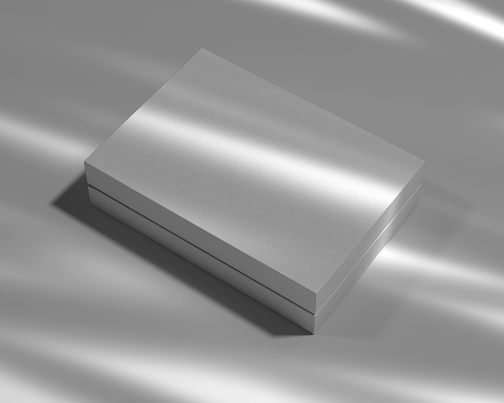 Top Side View of Trendy Vertical Packaging Box Mockup