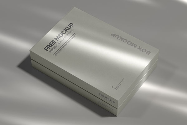 Top Side View of Trendy Vertical Packaging Box Mockup