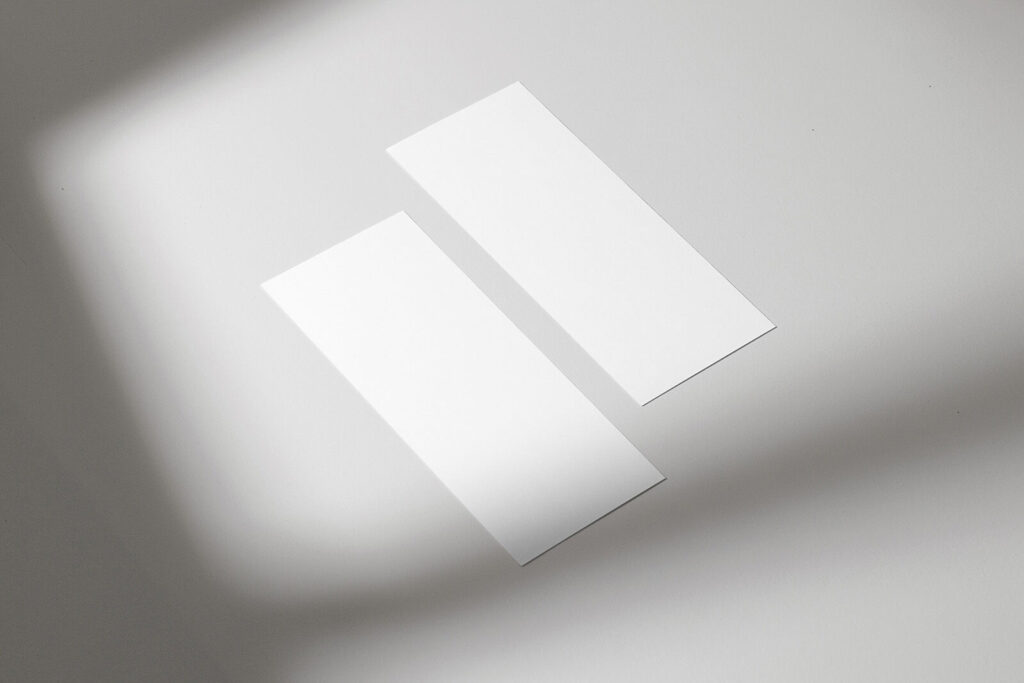 Top Side View of Vertical Flyers Mockup