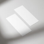 Top Side View of Vertical Flyers Mockup