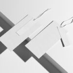 Top Sight of 2 Hanging Double Tags Mockup