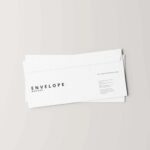 Top Sight of 2 Long Envelopes Mockup