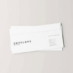 Top Sight of 2 Long Envelopes Mockup
