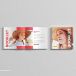 Top Sight of 2 Square Booklets Mockup