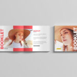 Top Sight of 2 Square Booklets Mockup