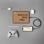 Top Sight of Apple Devices Mockup