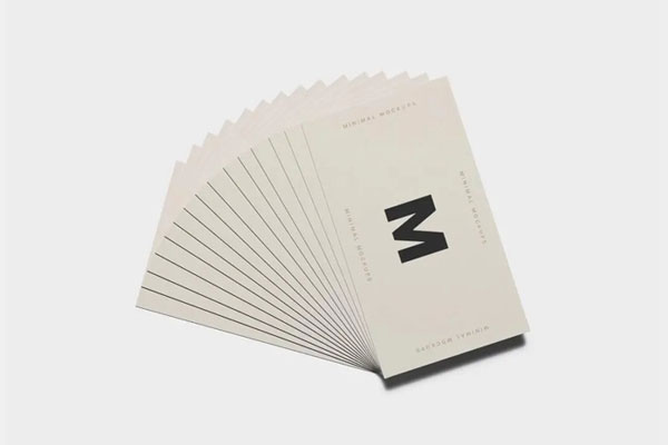 Top Sight of Business Card Mockup