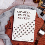 Top Sight of Cosmetic Palette Mockup
