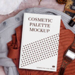 Top Sight of Cosmetic Palette Mockup