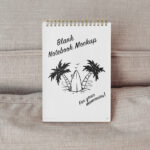 Top Sight of Eco Open Notebook Mockup