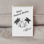 Top Sight of Eco Open Notebook Mockup