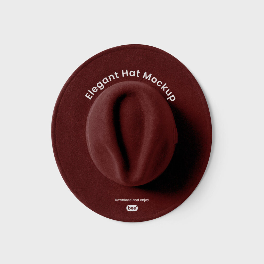 Top Sight of Elegant Hat Mockup