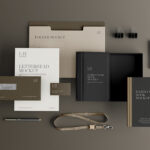 Top Sight of Elegant Stationery Mockup