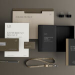 Top Sight of Elegant Stationery Mockup