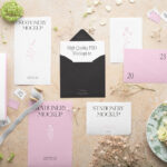 Top Sight of Huge Paper Stationery Mockup
