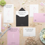 Top Sight of Huge Paper Stationery Mockup