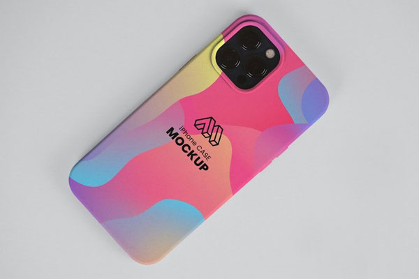 Top Sight of iPhone Case Mockup