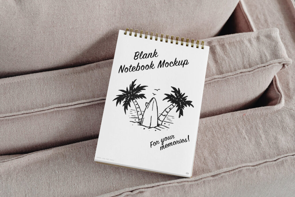 Top Sight of Notebook Mockup
