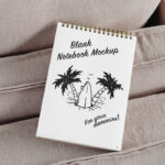 Top Sight of Notebook Mockup