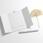 Top Sight of Opened Gate Fold Envelope Mockup