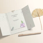 Top Sight of Opened Gate Fold Envelope Mockup