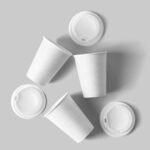 Top Sight of Paper Cups Mockup