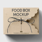 Top Sight of Rectangle Elegant Food Box Mockup