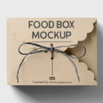 Top Sight of Rectangle Elegant Food Box Mockup