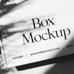 Top Sight of Square Package Mockup