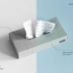 Top Sight of Tissue Box Mockup
