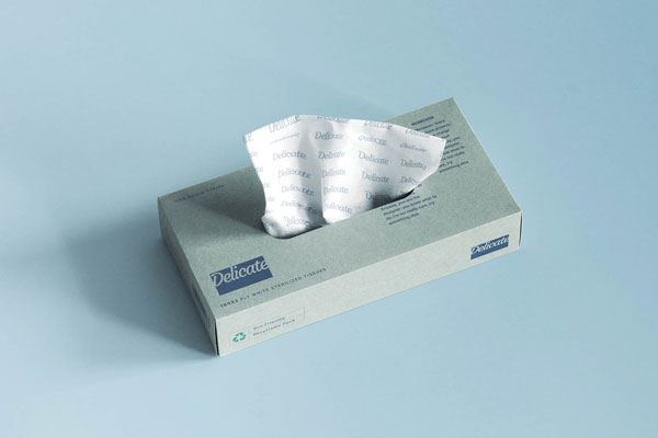 Top Sight of Tissue Box Mockup