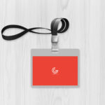 Top-View 3D Illustration Office ID Card Mockup