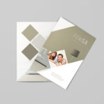 Top View A4 Bi-Fold Brochure Mockup