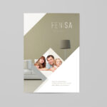Top View A4 Bi-Fold Brochure Mockup