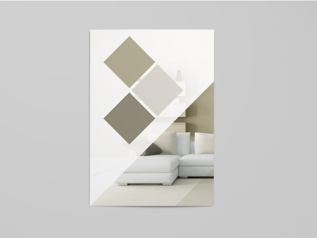 Top View A4 Bi-Fold Brochure Mockup