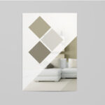 Top View A4 Bi-Fold Brochure Mockup