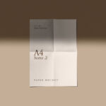 Top-View A4 Paper with Shadow Overlay Mockup