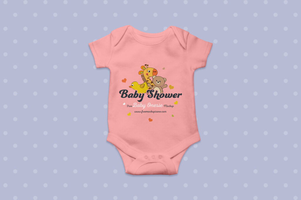 Top View Baby Suit Laying Down Mockup