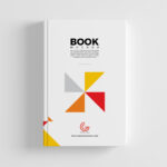 Top View Book Hard Cover Mockup in Plain Setting