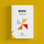 Top View Book Hard Cover Mockup in Plain Setting