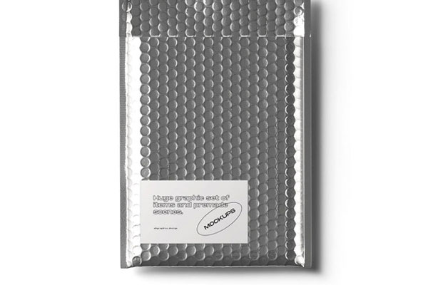 Top View Bubble Wrap Package Mockup