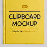 Top View Closed Clipboard Mockup