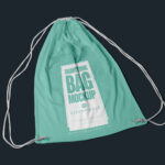Top View Drawstring Bagpack Mockup