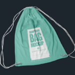 Top View Drawstring Bagpack Mockup