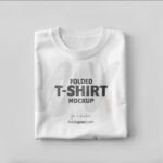 Top View Folded T-Shirt Mockup