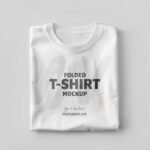 Top View Folded T-Shirt Mockup