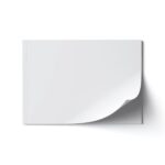 Top View Horizontal Curved Magazine Mockup