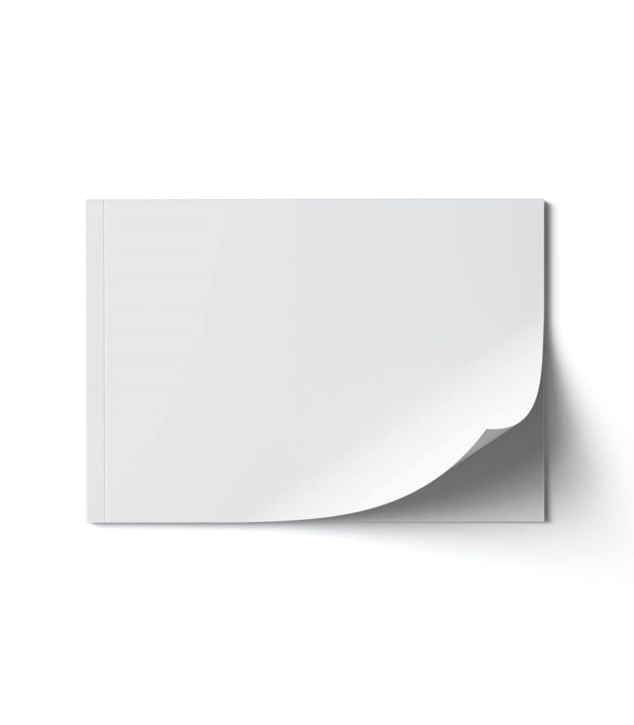 Top View Horizontal Curved Magazine Mockup