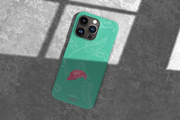 Top View iPhone 14 Pro Matt Case Mockup